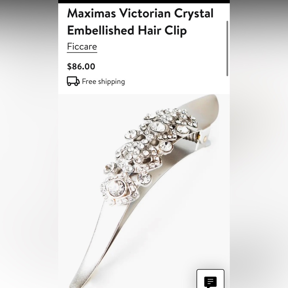 Ficcare Maximas Victorian Crystal Embellished Hair Clip